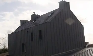 bardage pignon zinc et toiture