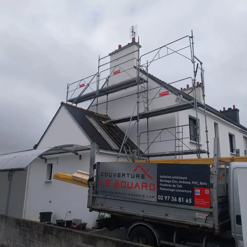 27 pignon avant bardage zinc alu