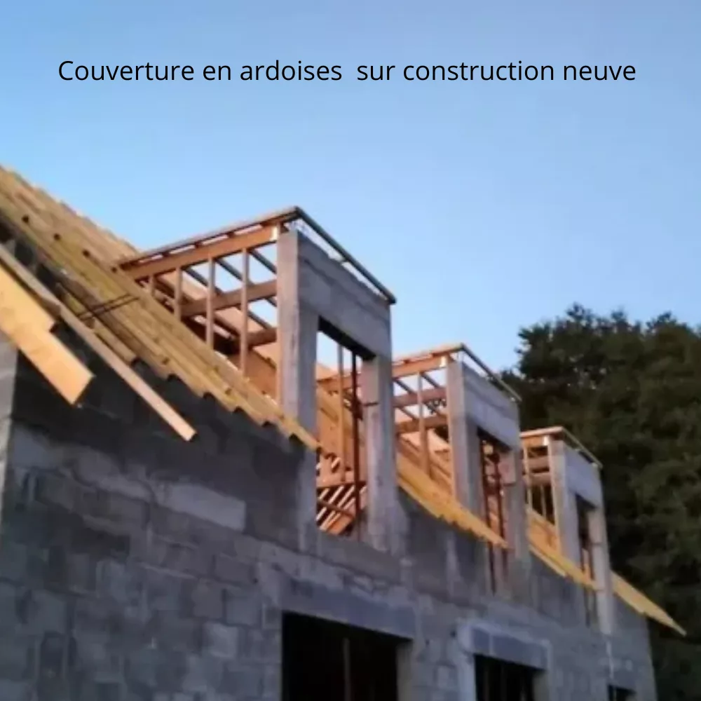 5 TOITURE AVANT POSE ARDOISES MAISON NEUVE